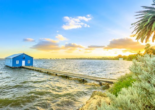 El Crawley Edge Boatshed, en el río Swan