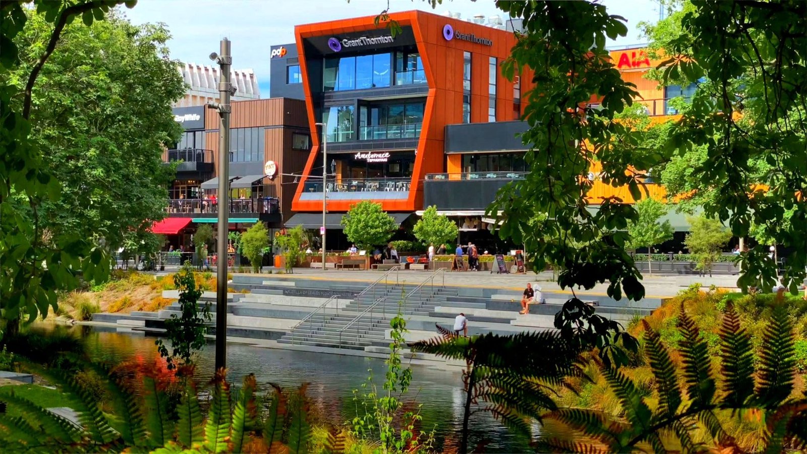 El centro de Christchurch, moderno y lleno de verde
